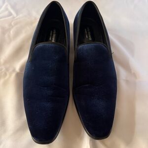 Carlo Mirandi Blue Velvet Loafers 11.5